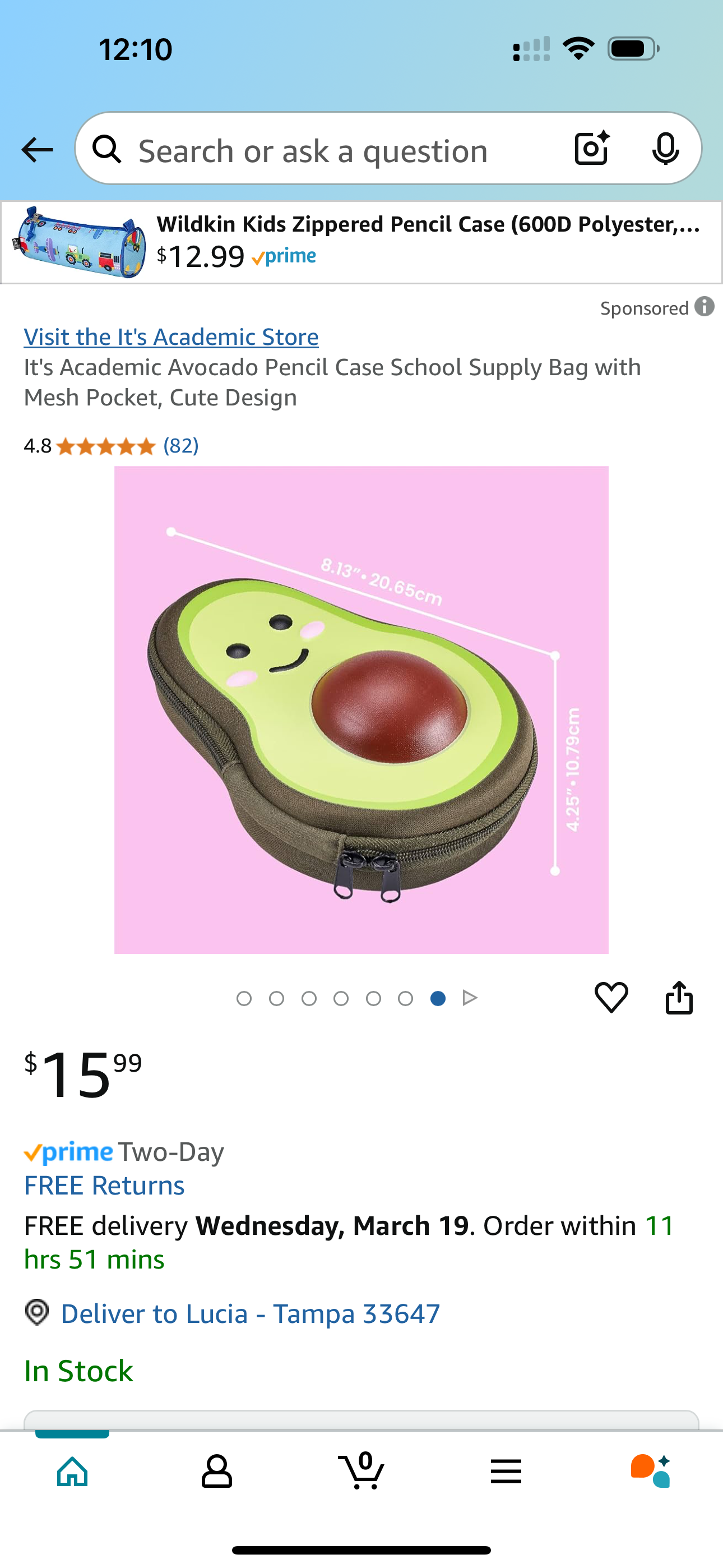 Lockermate Avocado Pencil Case